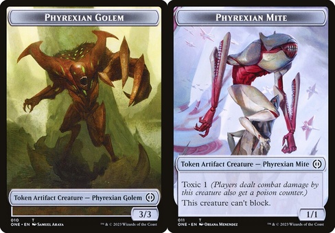 Phyrexian Golem // Phyrexian Mite #11 (token foil)
