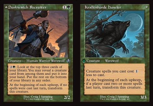 Duskwatch Recruiter // Krallenhorde Howler (retro foil)