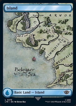 Island #716 (extended art surge foil)