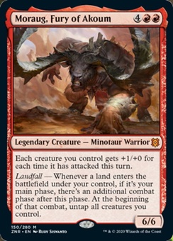 Moraug, Fury of Akoum (promo pack stamp)