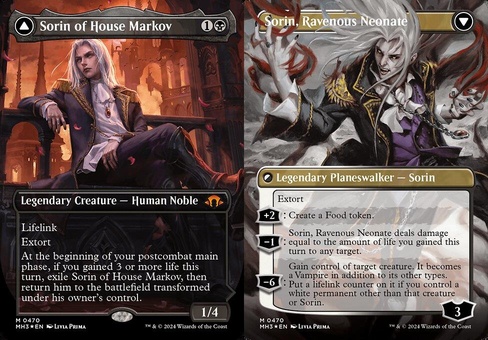 Sorin of House Markov // Sorin, Ravenous Neonate (borderless foil)