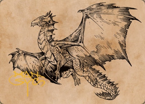 Ancient Bronze Dragon (showcase, art series - signed)