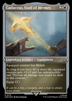 Caduceus, Staff of Hermes (etched foil)