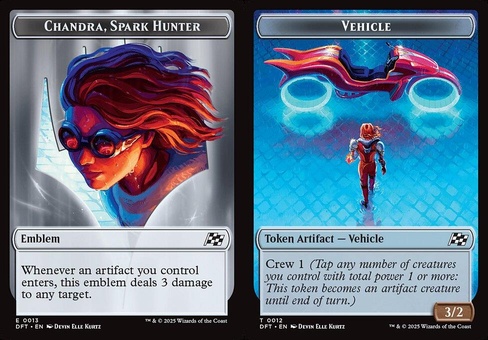 Chandra, Spark Hunter Emblem // Vehicle (token foil)