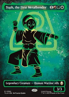 Toph, the First Metalbender (borderless neonink)