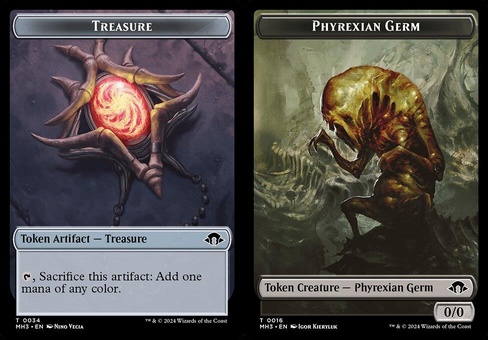 Treasure // Phyrexian Germ (token foil)