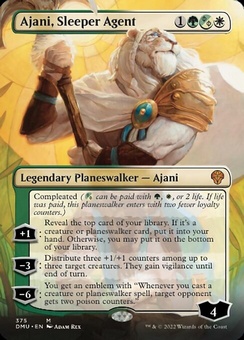 Ajani, Sleeper Agent (alternate art - borderless, #375)