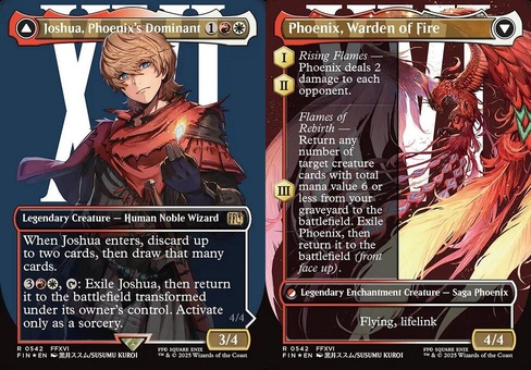 Joshua, Phoenix's Dominant // Phoenix, Warden of Fire (borderless surge foil)