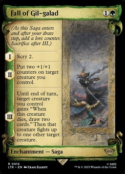 Fall of Gil-galad (silver scroll foil)