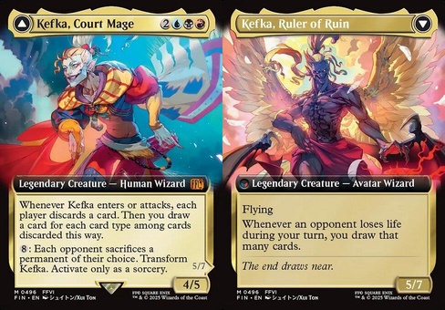 Kefka, Court Mage // Kefka, Ruler of Ruin (extended art)
