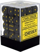 Chessex - Sada hracích kostek 36x d6 Urban Camo