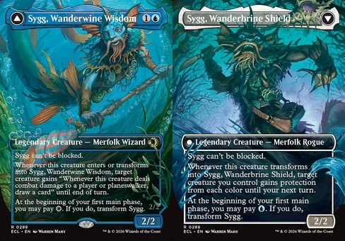 Sygg, Wanderwine Wisdom // Sygg, Wanderbrine Shield (borderless)