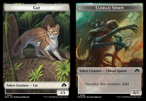 Cat // Eldrazi Spawn (token foil)