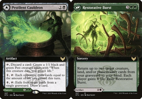 Pestilent Cauldron // Restorative Burst (extended art)