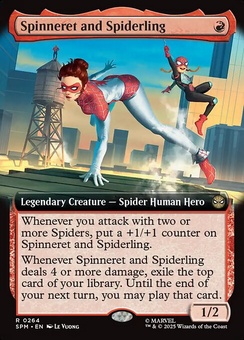 Spinneret and Spiderling (extended art)
