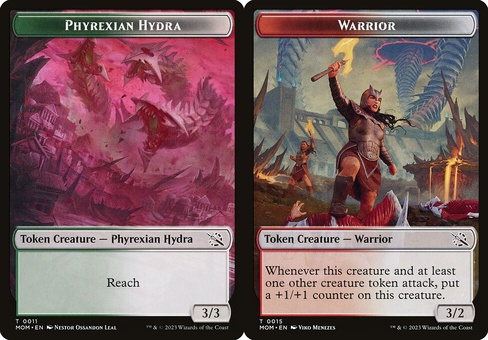 Phyrexian Hydra (reach) // Warrior (token - foil)