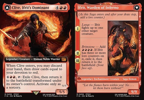 Clive, Ifrit's Dominant // Ifrit, Warden of Inferno (extended art)