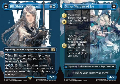 Jill, Shiva's Dominant // Shiva, Warden of Ice (borderless surge foil)