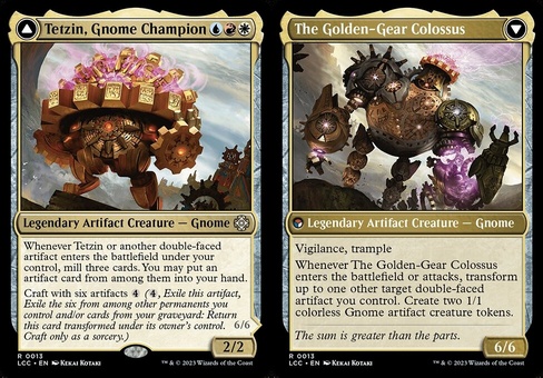Tetzin, Gnome Champion // The Golden-Gear Colossus