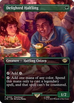 Delighted Halfling (borderless scene)