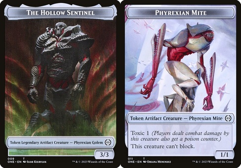The Hollow Sentinel // Phyrexian Mite #11 (token foil)