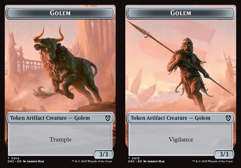 Golem #14 // Golem #15 (token foil)