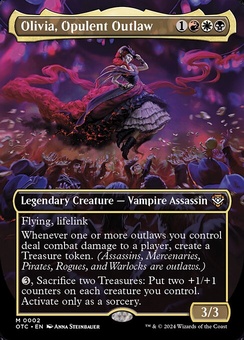 Olivia, Opulent Outlaw (borderless foil)