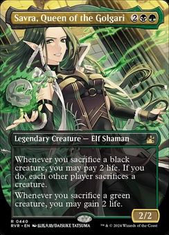 Savra, Queen of the Golgari (borderless)