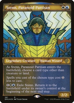 Stenn, Paranoid Partisan (showcase textured foil)