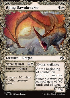 Riling Dawnbreaker // Signaling Roar (showcase foil)