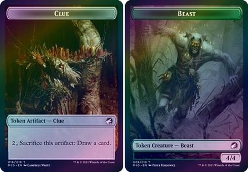 Beast // Clue (token - foil)