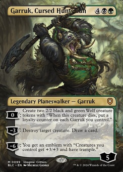 Garruk, Cursed Huntsman (borderless foil)