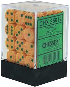 Chessex - Sada hracích kostek 36x d6 Lotus