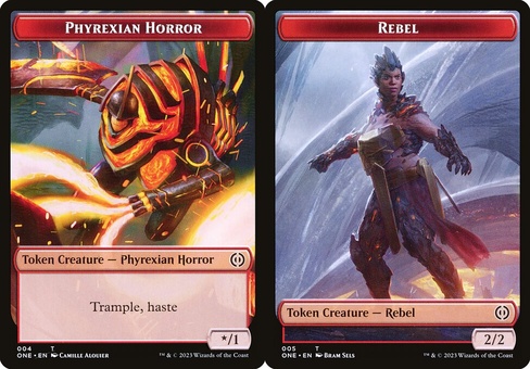 Phyrexian Horror #4 // Rebel (token foil)