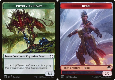 Phyrexian Beast // Rebel (token foil)