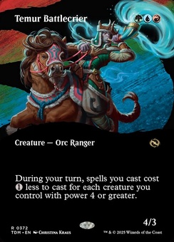 Temur Battlecrier (borderless showcase)