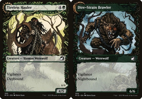 Tireless Hauler // Dire-Strain Brawler (showcase)