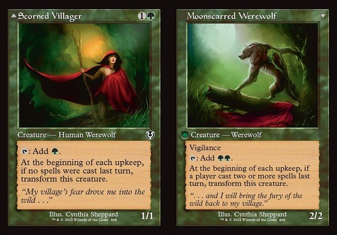 Scorned Villager // Moonscarred Werewolf (retro)