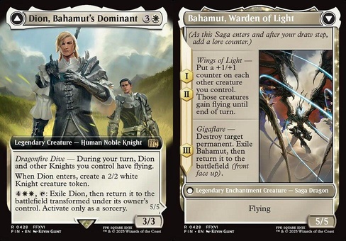 Dion, Bahamut's Dominant // Bahamut, Warden of Light (extended art)