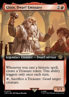 Glóin, Dwarf Emissary (extended art surge foil)