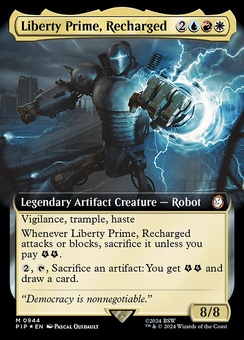 Liberty Prime, Recharged (extended art surge foil)