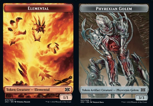 Elemental // Phyrexian Golem (token)