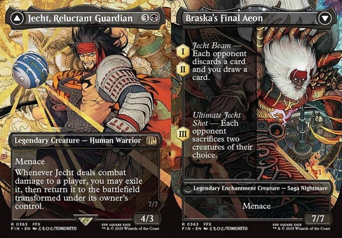 Jecht, Reluctant Guardian // Braska's Final Aeon (borderless)
