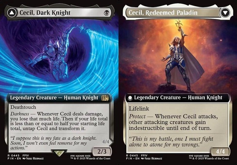 Cecil, Dark Knight // Cecil, Redeemed Paladin (extended art)