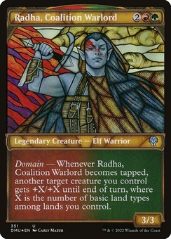 Radha, Coalition Warlord (showcase textured foil)