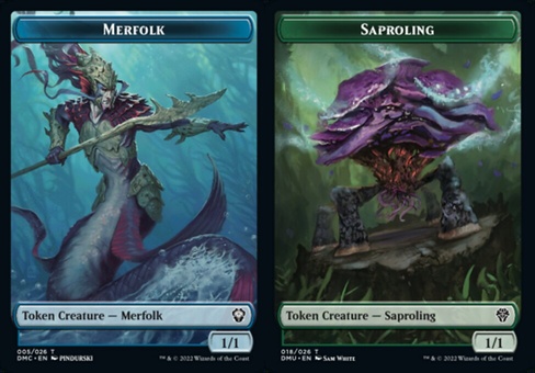 Merfolk // Saproling (token - foil)