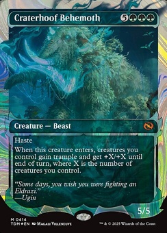 Craterhoof Behemoth (borderless showcase foil)