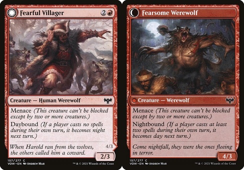 Fearful Villager // Fearsome Werewolf