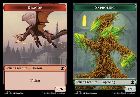 Dragon // Saproling (token foil)