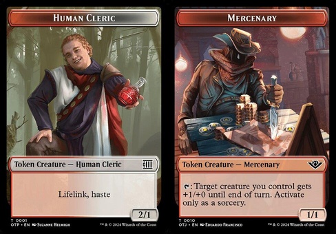 Human Cleric // Mercenary (token foil)